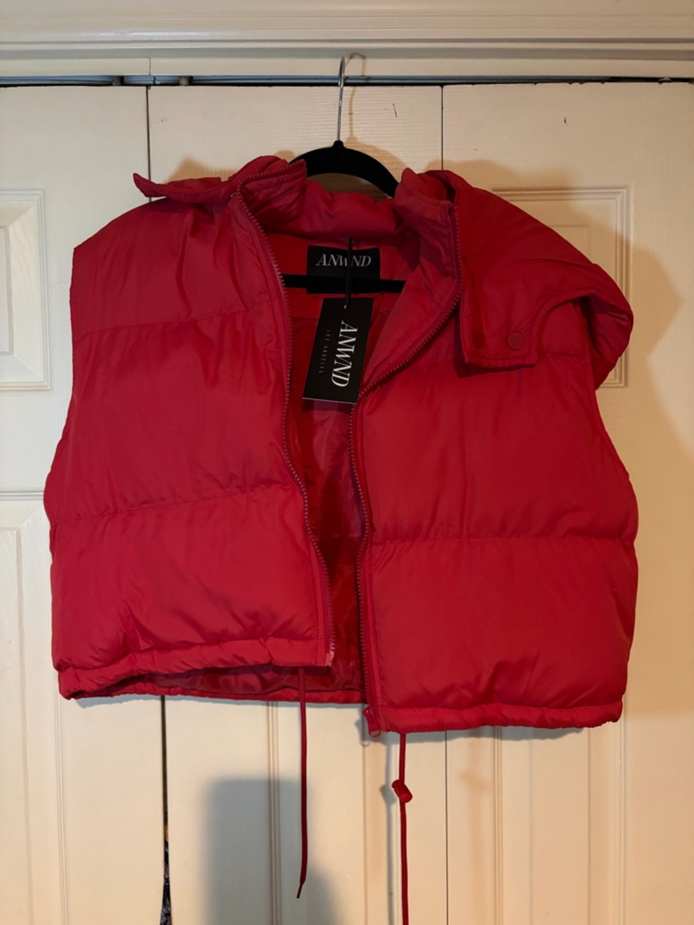 AMVND Red Puffer Vest